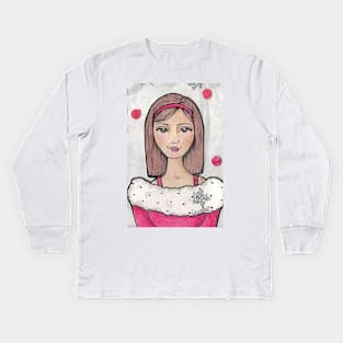 Teen Scene - Snow Girl Kids Long Sleeve T-Shirt